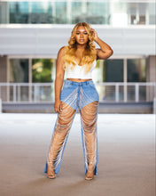 Load image into Gallery viewer, Denim Crystal Pants