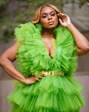 Load image into Gallery viewer, Green Peacock Tulle Dress