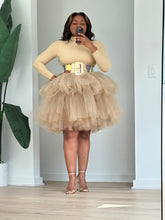 Load image into Gallery viewer, Nude Mini Orchid Turtleneck Skirt Set