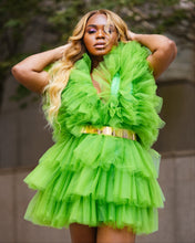 Load image into Gallery viewer, Green Peacock Tulle Dress