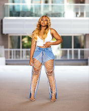 Load image into Gallery viewer, Denim Crystal Pants