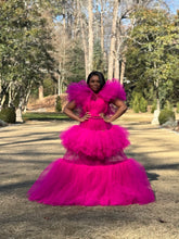 Load image into Gallery viewer, Fuchsia skirt set