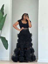 Load image into Gallery viewer, Black Mermaid Tulle Skirt Only with a twist set