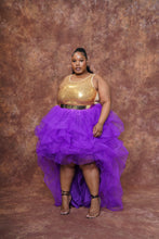 Load image into Gallery viewer, Royalty Hi low Skirt Set