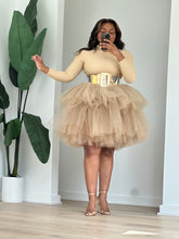 Load image into Gallery viewer, Nude Mini Orchid Turtleneck Skirt Set