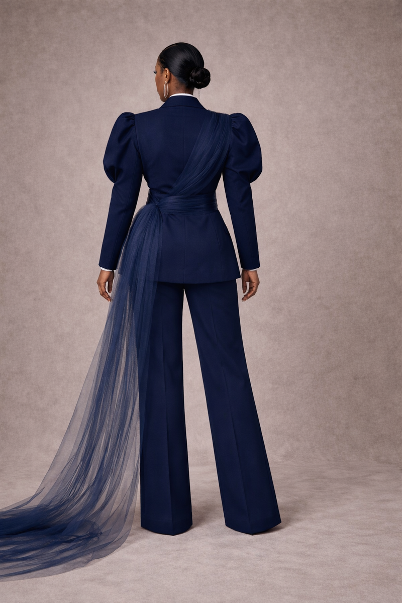 スーツ・フォーマル・ドレス volume tulle jacket set dress The Sovereign Tulle Power Suit – Oyemwen