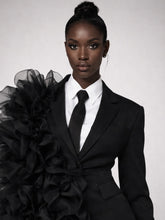Load image into Gallery viewer, Power Ruffle Blazer Dress
