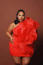 Load image into Gallery viewer, One Shoulder Red Dress