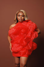 Load image into Gallery viewer, One Shoulder Red Dress