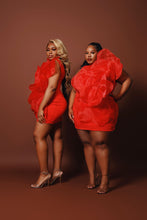 Load image into Gallery viewer, One Shoulder Red Dress