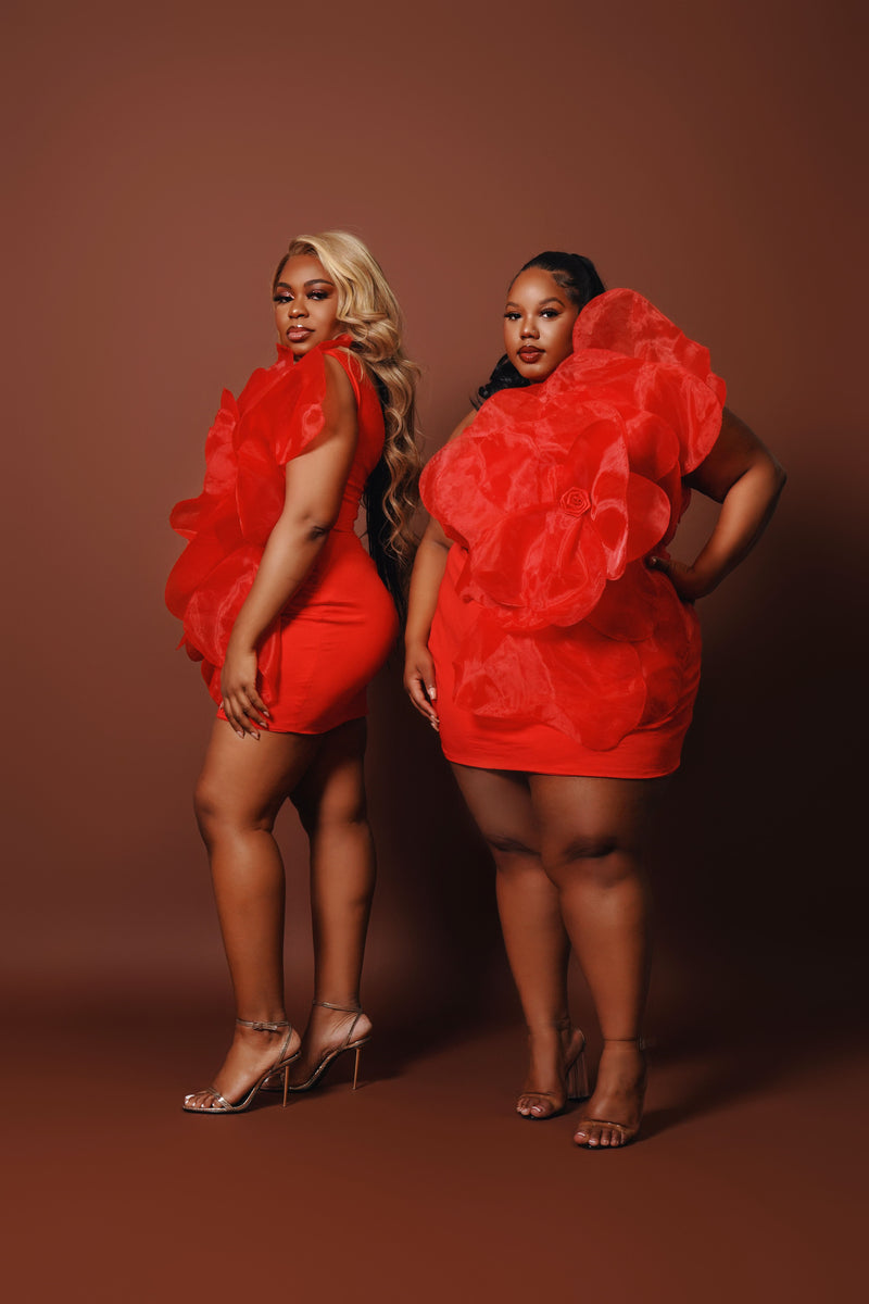 Oyemwen Holiday Collection Dress Red/Gold main image 1