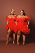 Load image into Gallery viewer, Off Shoulder Red Dress