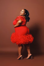 Load image into Gallery viewer, Off Shoulder Red Dress