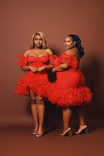Load image into Gallery viewer, Off Shoulder Red Dress