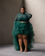 Load image into Gallery viewer, Fall Emerald Turtleneck Orchid Skirt Set