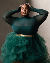 Load image into Gallery viewer, Fall Emerald Turtleneck Orchid Skirt Set