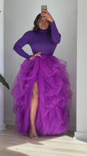 Load and play video in Gallery viewer, Purple Hi Slit Turtleneck Skirt Set