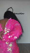 Load and play video in Gallery viewer, Custom Birthday Jumpsuit in Pink