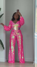 Load and play video in Gallery viewer, Custom Birthday Jumpsuit in Pink