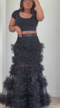 Load and play video in Gallery viewer, Black Mermaid Tulle Skirt Only with a twist set