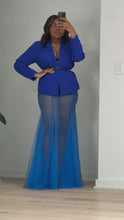 Load and play video in Gallery viewer, Blue Blazer and Sheer Skirt