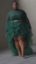 Load and play video in Gallery viewer, Fall Emerald Turtleneck Orchid Skirt Set