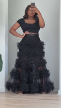 Load and play video in Gallery viewer, Black Mermaid Tulle Skirt Only with a twist set