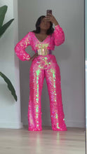 Load and play video in Gallery viewer, Custom Birthday Jumpsuit in Pink