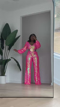 Load and play video in Gallery viewer, Custom Birthday Jumpsuit in Pink