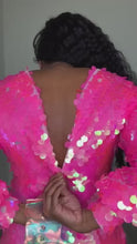 Load and play video in Gallery viewer, Custom Birthday Jumpsuit in Pink