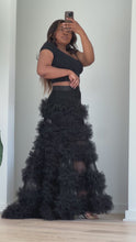 Load and play video in Gallery viewer, Black Mermaid Tulle Skirt Only with a twist set