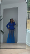 Load and play video in Gallery viewer, Blue Blazer and Sheer Skirt