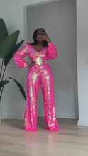 Load and play video in Gallery viewer, Custom Birthday Jumpsuit in Pink