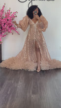 Load and play video in Gallery viewer, Sequins Veined Tulle Dress