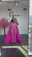 Load and play video in Gallery viewer, Custom made Lace Overlay Jumpsuit