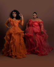 Load image into Gallery viewer, Custom made Autumn Off Shoulder Tulle Robe
