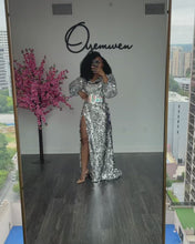 Load and play video in Gallery viewer, Custom Birthday Dress in Silver