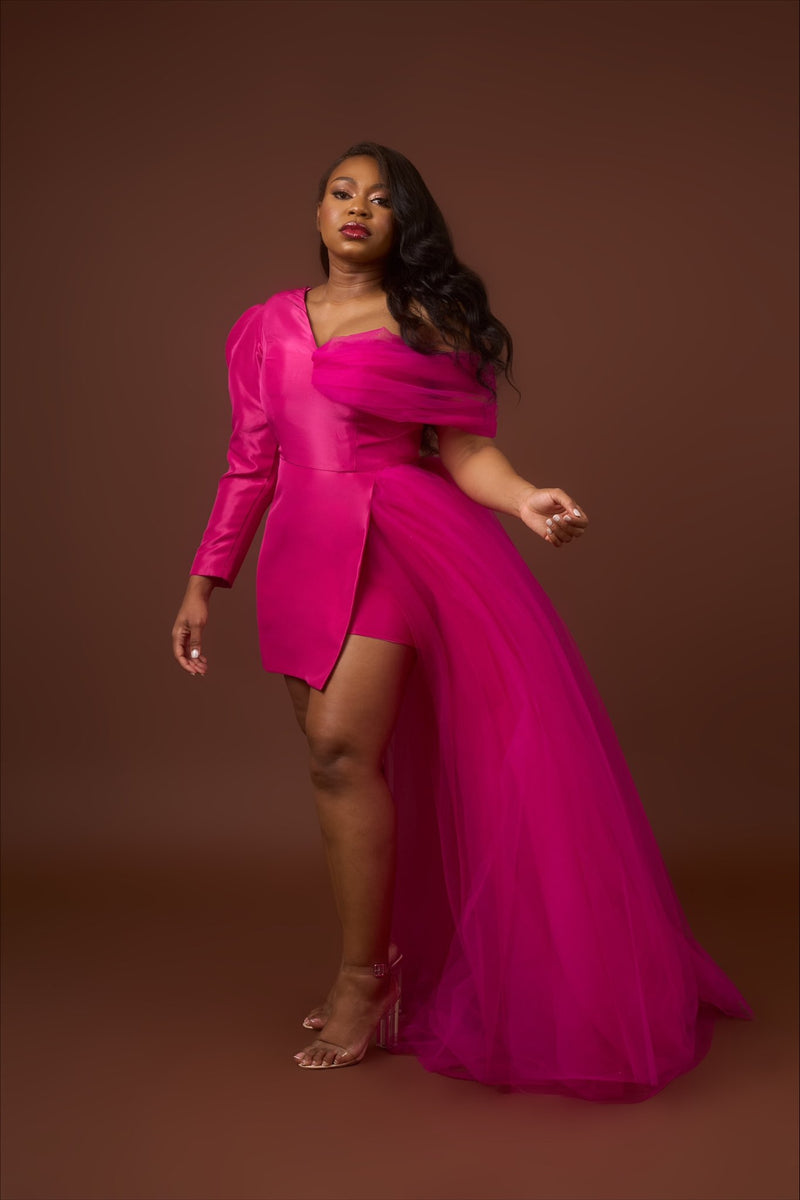 hot pink blazer dress Hot Pink Blazer Dress L