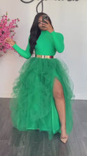 Load and play video in Gallery viewer, Evergreen Hi Slit Turtleneck Skirt Set