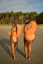 Load image into Gallery viewer, Orange One Shoulder swimsuit
