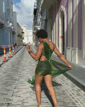 Load and play video in Gallery viewer, Forbidden Garden Draped Mini Dress