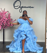 Load image into Gallery viewer, Custom Made Tulle Strap Dress in Blue