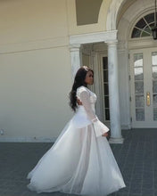 Load and play video in Gallery viewer, Custom made White Lace Sheer dress