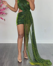 Load and play video in Gallery viewer, Forbidden Garden Draped Mini Dress
