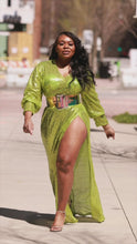 Load and play video in Gallery viewer, Business in front, Party in the back Neon Sequins Birthday Dress