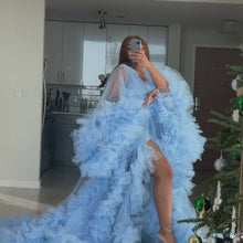 Load and play video in Gallery viewer, Tulle Robe with a Train