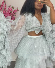 Load and play video in Gallery viewer, Polka Dot Orchid Skirt Set