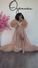 Load and play video in Gallery viewer, Sequins Veined Tulle Dress