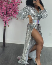 Load and play video in Gallery viewer, Custom Birthday Dress in Silver