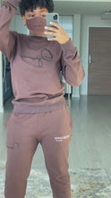 Load and play video in Gallery viewer, Chocolate Crew Neck Luxe Leisure Sweat Set